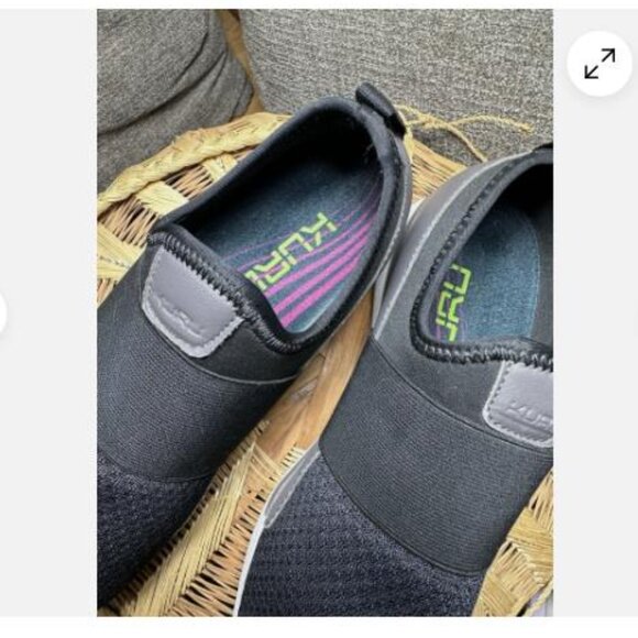 Kuru Shoes Womens 10 Ellie Black Slip On Sneakers Comfort Casual Shoes - Picture 6 of 8